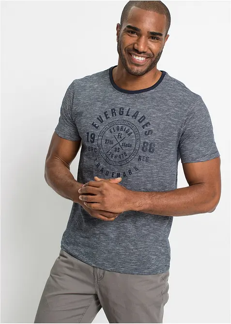 T-shirt i bomull med bekv&auml;mt snitt (2-pack), bonprix