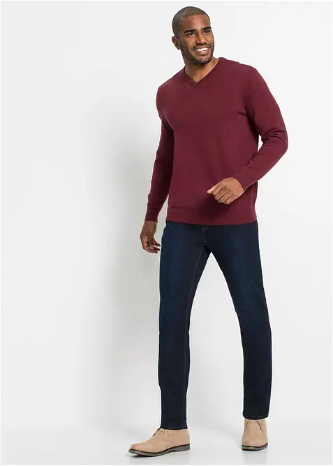 Multistretchjeans med bekväm midja, normal passform, raka ben, bonprix