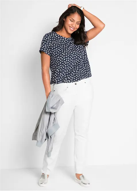 Twillbyxa med bekv&auml;m midja, bonprix