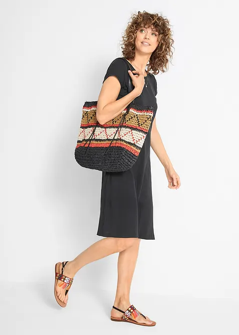 Jerseyklänning i ren bomull, bonprix