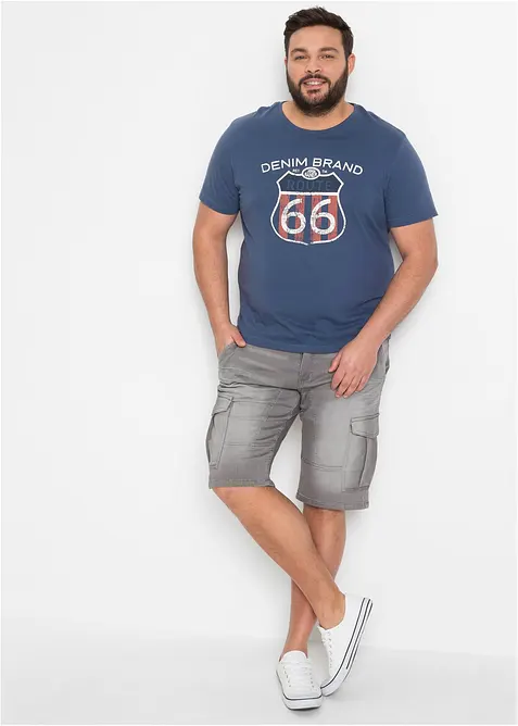 Jeansshorts i trikå, Regular Fit, bonprix