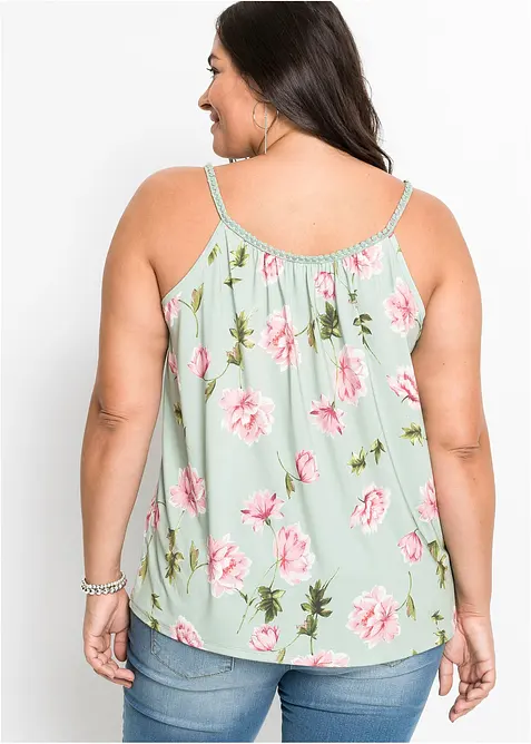 Mönstrad trikåtopp, bonprix