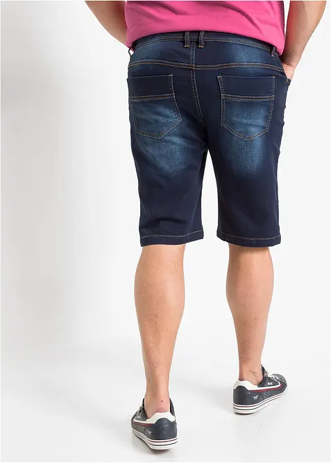 Stretchiga jeansshorts med bekv&auml;mt snitt, Regular Fit, bonprix