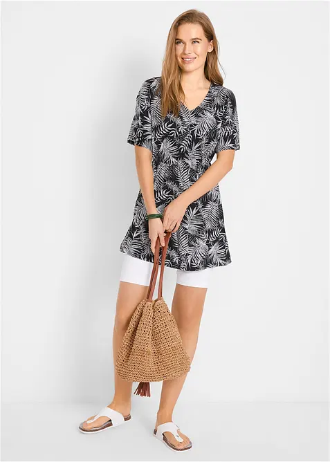 L&aring;ng tunika av mjuk viskos, bonprix