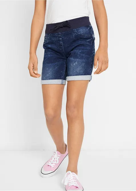 Jeansshorts Mid Waist för barn, bonprix