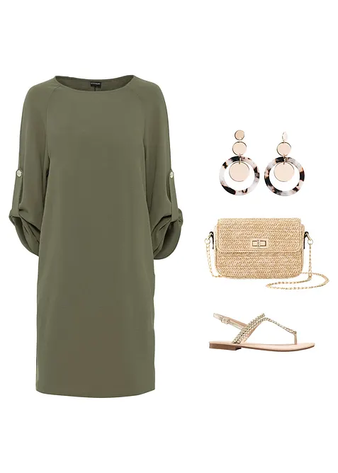 Flip flop-sandal med fl&auml;tade detaljer, bonprix