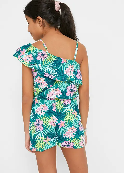 One shoulder-jumpsuit i ekologisk bomull för barn, bonprix