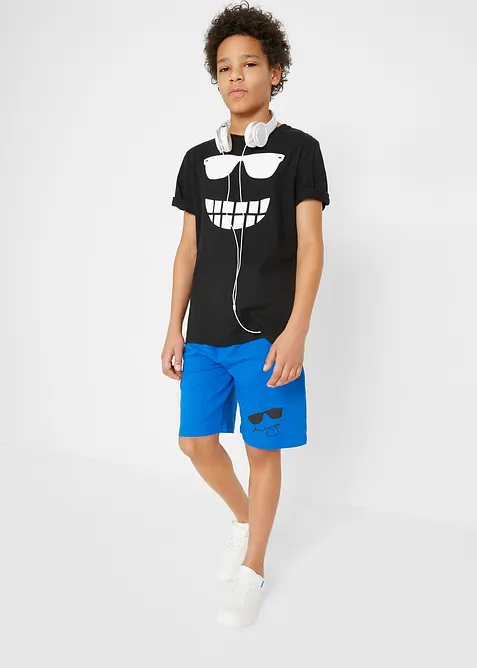 T-shirt och shorts för barn (2 delar), ekologisk bomull, bonprix