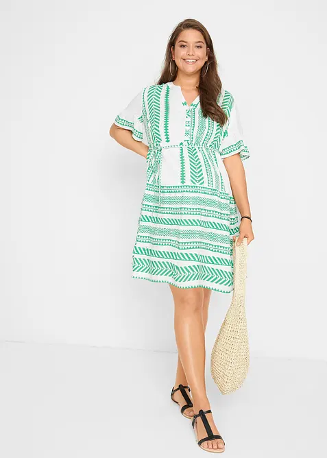 Mamma-/amningsblusklänning i böljande viskos, bonprix