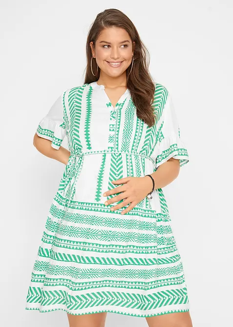 Mamma-/amningsblusklänning i böljande viskos, bonprix