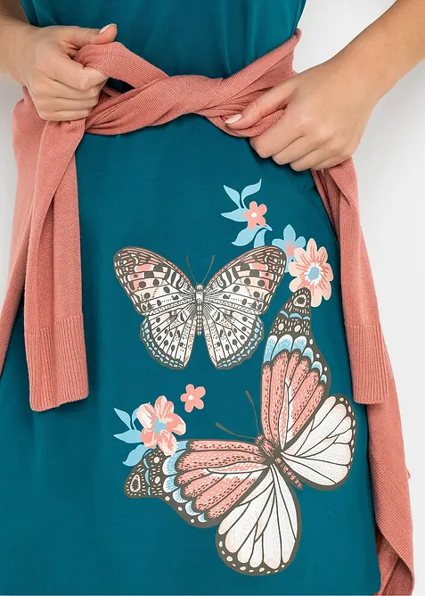 Kort nattlinne av ren bomull, bonprix