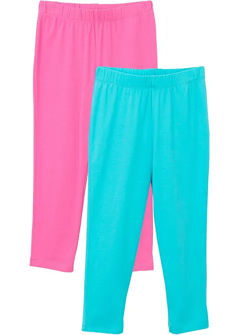 3/4-barnleggings med ekologisk bomull (2-pack), bonprix