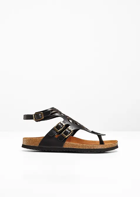 Bekväm skinnsandal, bonprix