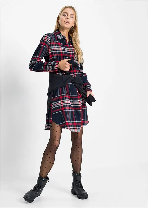 Skjortklänning i ren bomull, bonprix