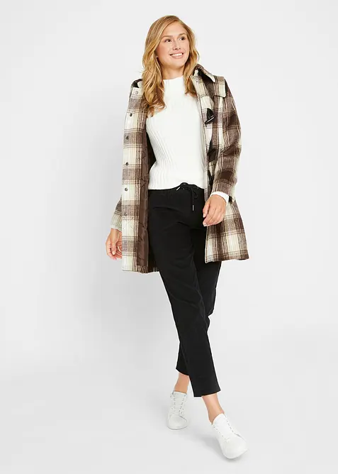 Manchesterbyxa med bekv&auml;m midja, bonprix