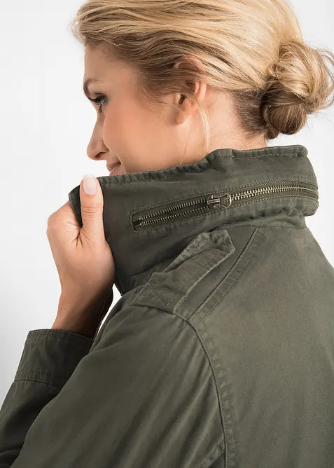 Bomullsparkas med jerseyfoder, bonprix