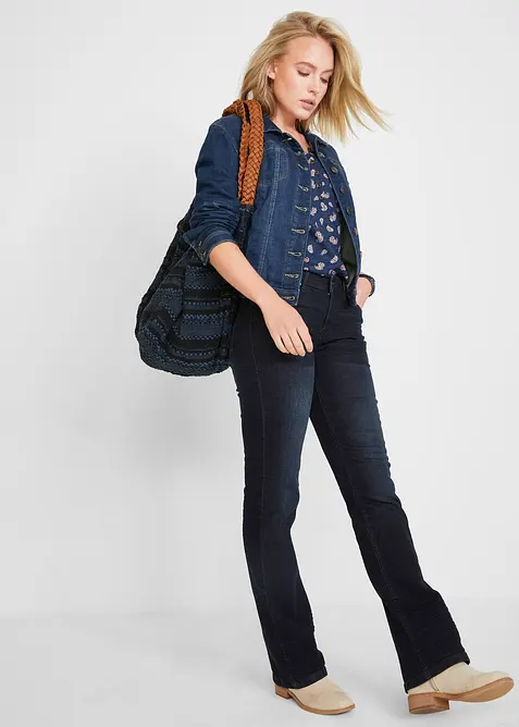 Bootcut Jeans Mid Waist, Stretch, bonprix