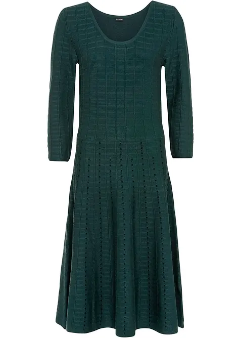 Stickad kl&auml;nning i f&ouml;ljsam viskosmix, bonprix