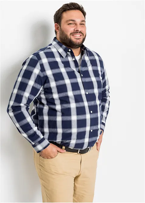 Långärmad skjorta av ren bomull, bonprix