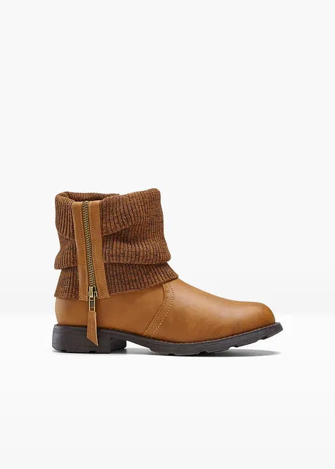 Boots med stickad mudd, bonprix