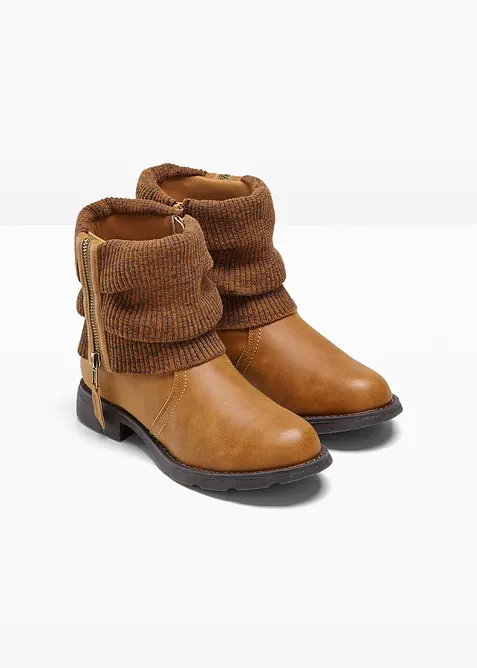 Boots med stickad mudd, bonprix