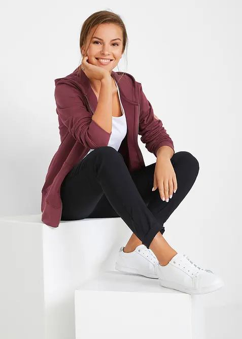 Munkjacka med luva i ren bomull, bonprix