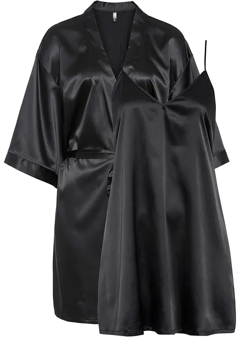 Set med morgonrock och neglig&eacute; (2 delar), bonprix