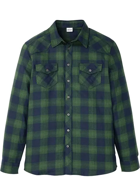 Flanellskjorta av ren bomull, bonprix