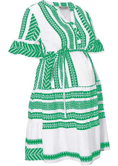 Mamma-/amningsblusklänning i böljande viskos, bonprix