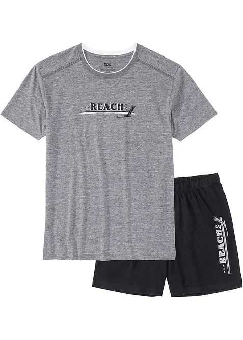 Kort pyjamas med mjuk bomull, bonprix