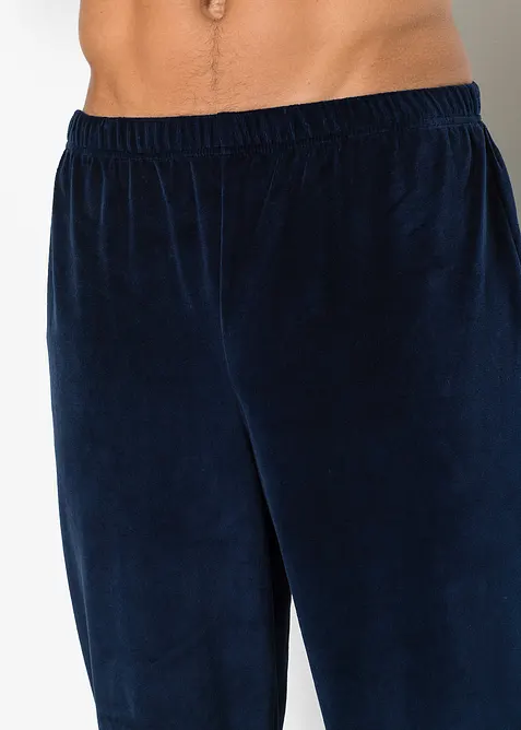 Långärmad pyjamas i mjuk plysch, bonprix