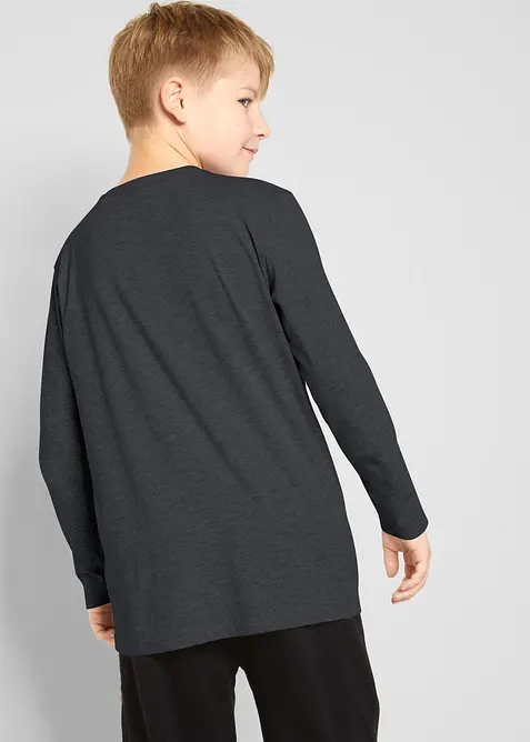 Långärmad T-shirt (2-pack), ekologisk bomull, bonprix