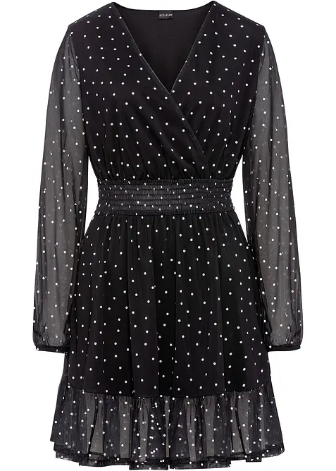 Miniklänning med volang, bonprix