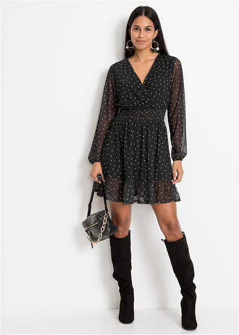 Miniklänning med volang, bonprix