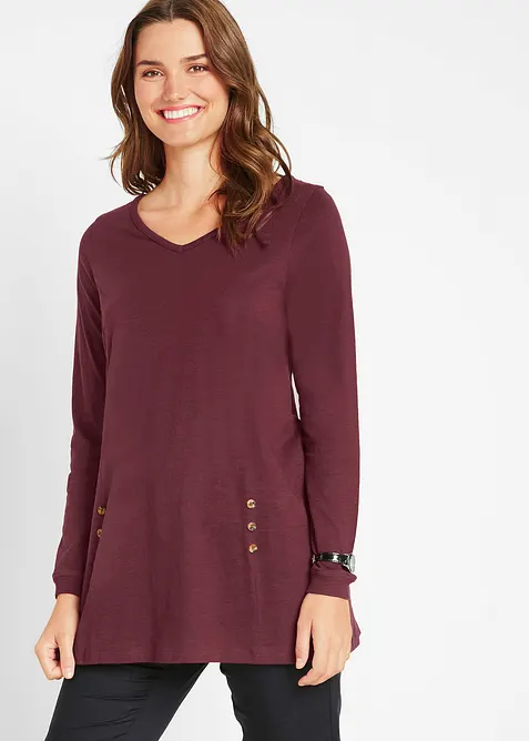 Lång topp i ren bomull, bonprix