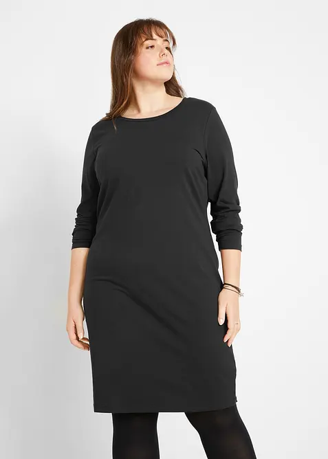 Jerseykl&auml;nning av bomull med stretch (2-pack), bonprix