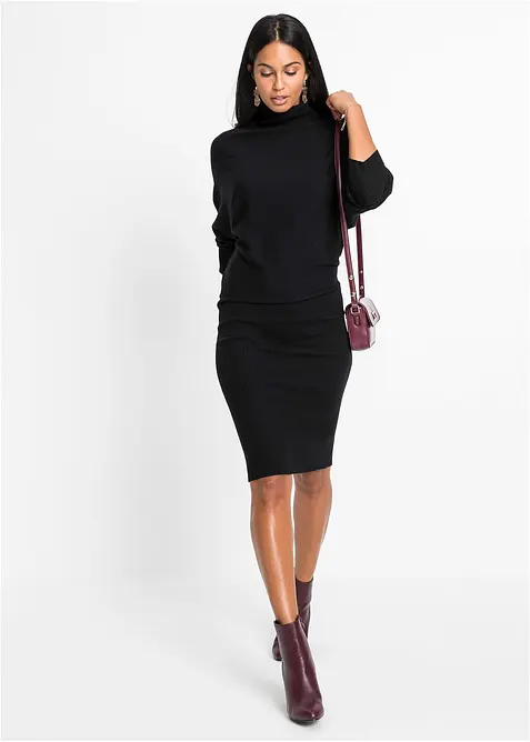 Stickad kl&auml;nning, bonprix