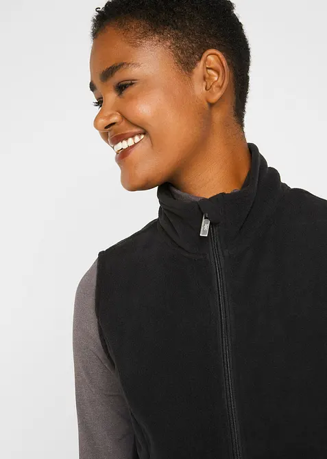 Fleeceväst med fickor, bonprix