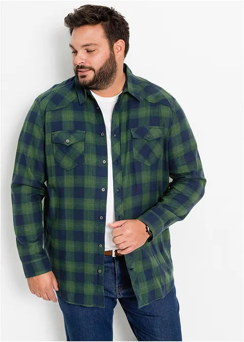 Flanellskjorta av ren bomull, bonprix