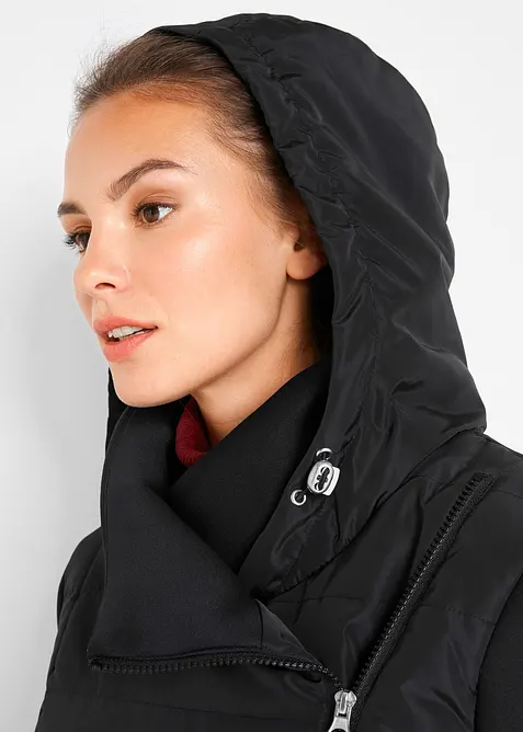 Jacka med bred krage och huva, bonprix