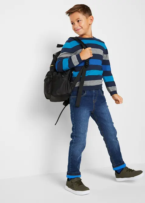 Finstickad bomullströja för barn, bonprix