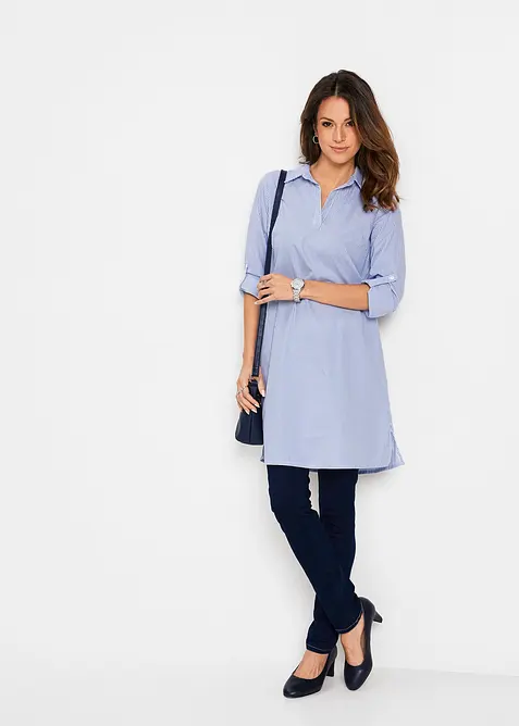 Skjortklänning i ren bomull, bonprix