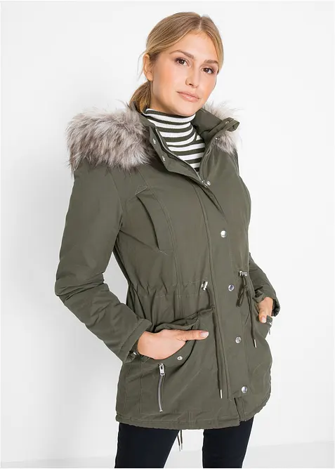 Varm parkas, fodrad, bonprix