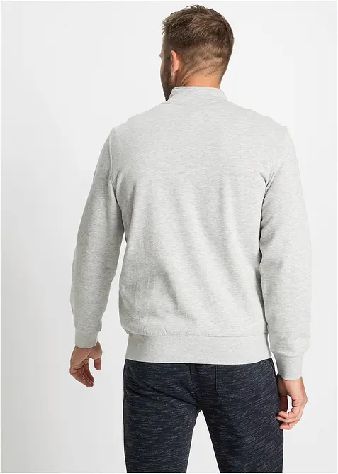Sweatshirt med krage och kort dragkedja, bonprix