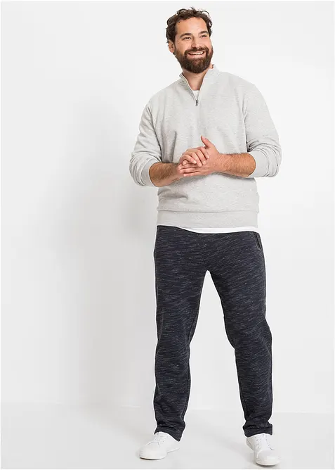 Sweatshirt med krage och kort dragkedja, bonprix