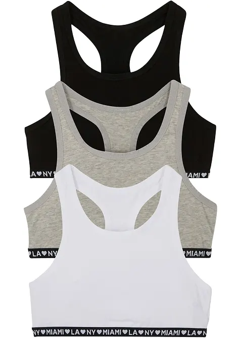 BH-topp med mjuk bomull (3-pack), bonprix