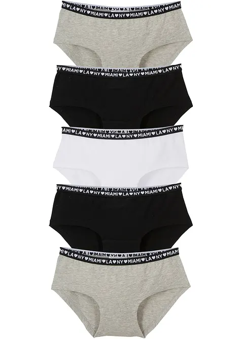 Hipstertrosa med mjuk bomull (5-pack), bonprix