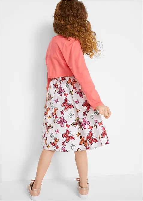 Klänning + skärp + bolero för barn (3 delar), bonprix