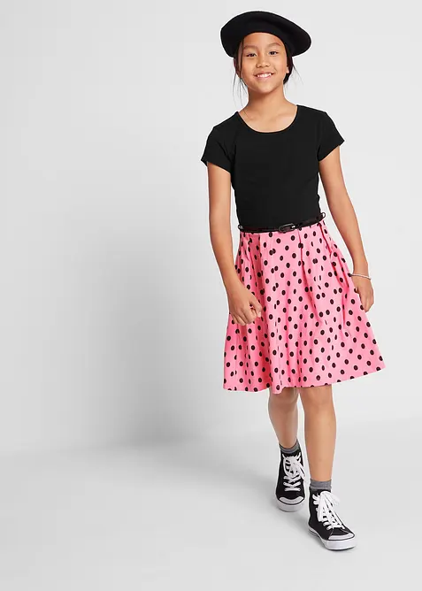 Jerseyklänning med ekologisk bomull för barn, bonprix