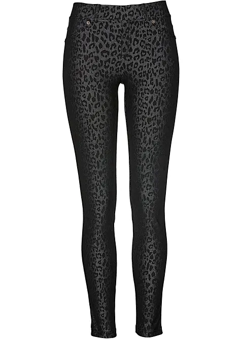 Leopardmönstrade jeggings, bonprix